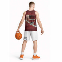 Tuskegee Airmen Spit Fire 477th Basketball Jersey Crimson Grunge - Wonder Print Shop