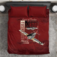 Tuskegee Airmen Spit Fire 477th Bedding Set Crimson Grunge - Wonder Print Shop