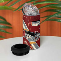 Tuskegee Airmen Spit Fire 477th 4 in 1 Can Cooler Tumbler Crimson Grunge - Wonder Print Shop