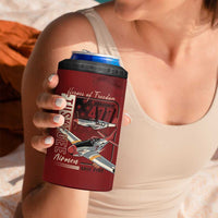 Tuskegee Airmen Spit Fire 477th 4 in 1 Can Cooler Tumbler Crimson Grunge - Wonder Print Shop