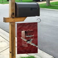Tuskegee Airmen Spit Fire 477th Garden Flag Crimson Grunge - Wonder Print Shop