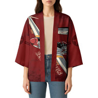Tuskegee Airmen Spit Fire 477th Kimono Crimson Grunge - Wonder Print Shop