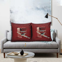 Tuskegee Airmen Spit Fire 477th Pillow Cover Crimson Grunge - Wonder Print Shop