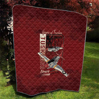Tuskegee Airmen Spit Fire 477th Quilt Crimson Grunge - Wonder Print Shop