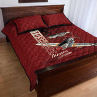 Tuskegee Airmen Spit Fire 477th Quilt Bed Set Crimson Grunge - Wonder Print Shop