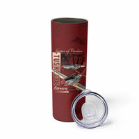 Tuskegee Airmen Spit Fire 477th Skinny Tumbler Crimson Grunge - Wonder Print Shop