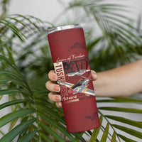Tuskegee Airmen Spit Fire 477th Skinny Tumbler Crimson Grunge - Wonder Print Shop