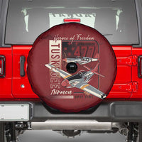 Tuskegee Airmen Spit Fire 477th Spare Tire Cover Crimson Grunge - Wonder Print Shop