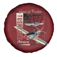 Tuskegee Airmen Spit Fire 477th Spare Tire Cover Crimson Grunge - Wonder Print Shop