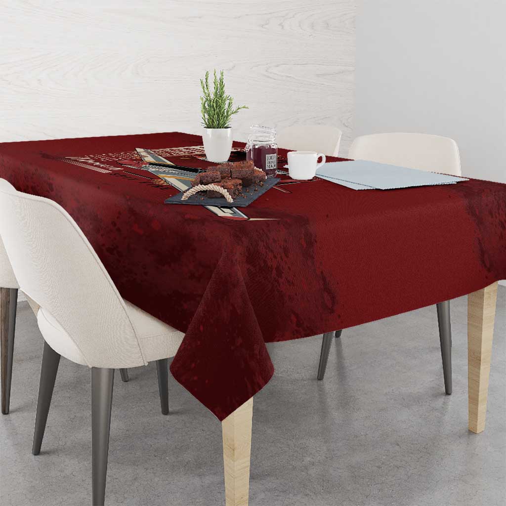 Tuskegee Airmen Spit Fire 477th Tablecloth Crimson Grunge - Wonder Print Shop