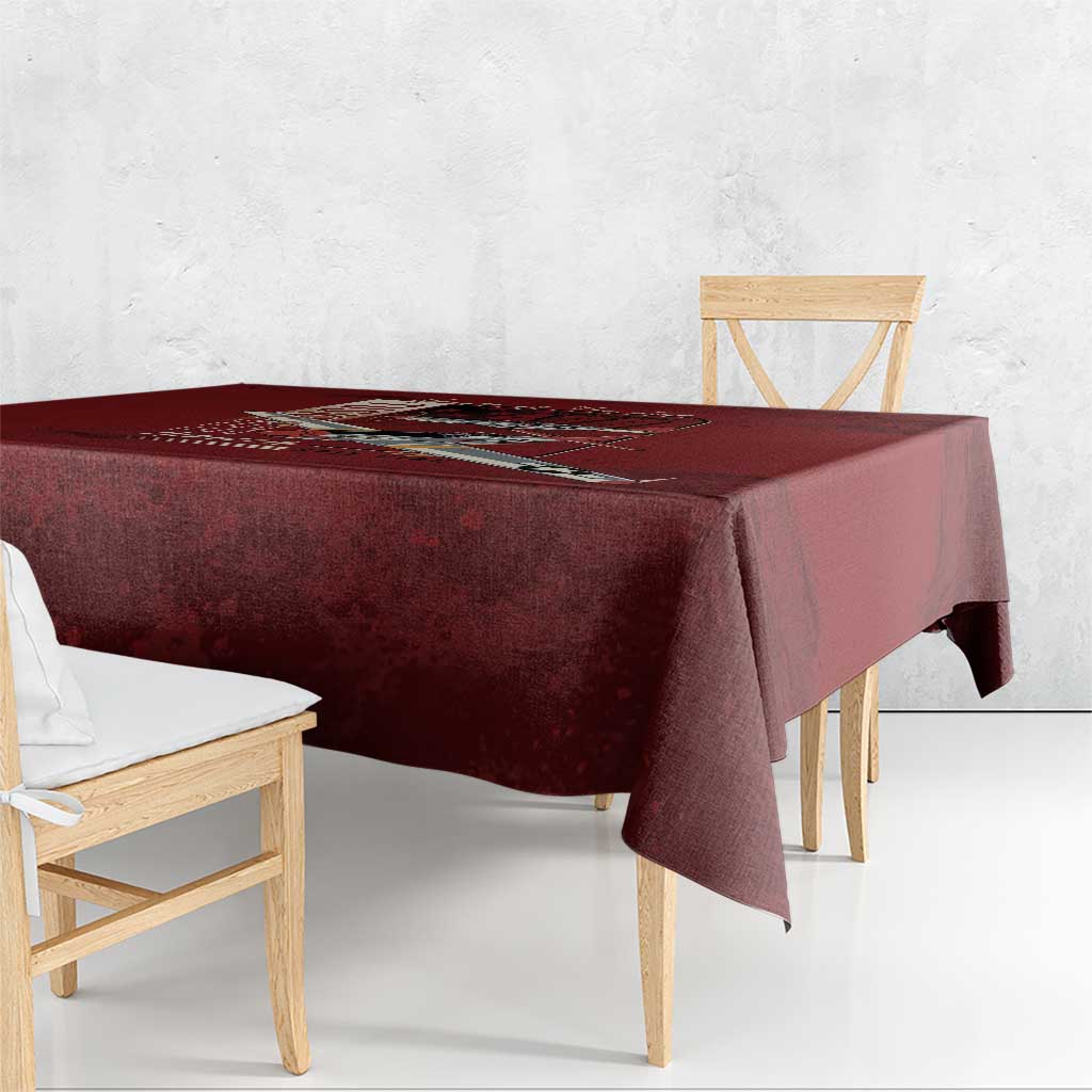 Tuskegee Airmen Spit Fire 477th Tablecloth Crimson Grunge - Wonder Print Shop