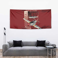 Tuskegee Airmen Spit Fire 477th Tapestry Crimson Grunge - Wonder Print Shop