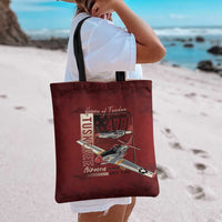 Tuskegee Airmen Spit Fire 477th Tote Bag Crimson Grunge - Wonder Print Shop