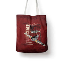 Tuskegee Airmen Spit Fire 477th Tote Bag Crimson Grunge - Wonder Print Shop