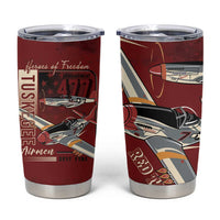 Tuskegee Airmen Spit Fire 477th Tumbler Cup Crimson Grunge - Wonder Print Shop