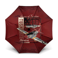 Tuskegee Airmen Spit Fire 477th Umbrella Crimson Grunge - Wonder Print Shop