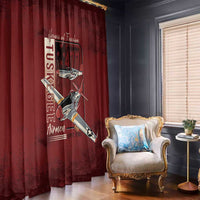 Tuskegee Airmen Spit Fire 477th Window Curtain Crimson Grunge - Wonder Print Shop