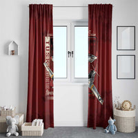 Tuskegee Airmen Spit Fire 477th Window Curtain Crimson Grunge - Wonder Print Shop