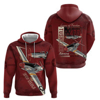 Tuskegee Airmen Spit Fire 477th Zip Hoodie Crimson Grunge - Wonder Print Shop