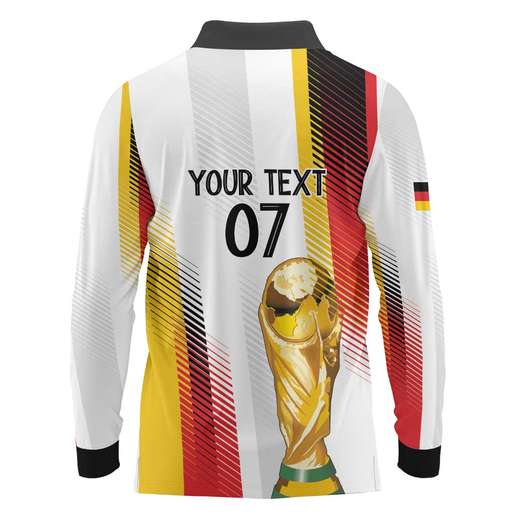 Germany Custom WC2026 Die Nationalelf Long Sleeve Polo Shirt - Wonder Print Shop