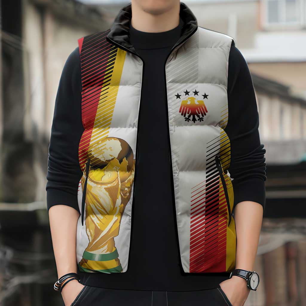 Germany Custom WC2026 Die Nationalelf Sleeveless Puffer Jacket - Wonder Print Shop