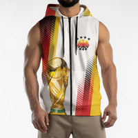 Germany Custom WC2026 Die Nationalelf Sleeveless Zip Hoodie - Wonder Print Shop