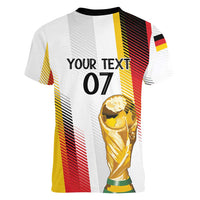 Germany Custom WC2026 Die Nationalelf Women V-Neck T-Shirt - Wonder Print Shop