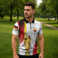 Germany Custom WC2026 Die Nationalelf Zipper Polo Shirt - Wonder Print Shop