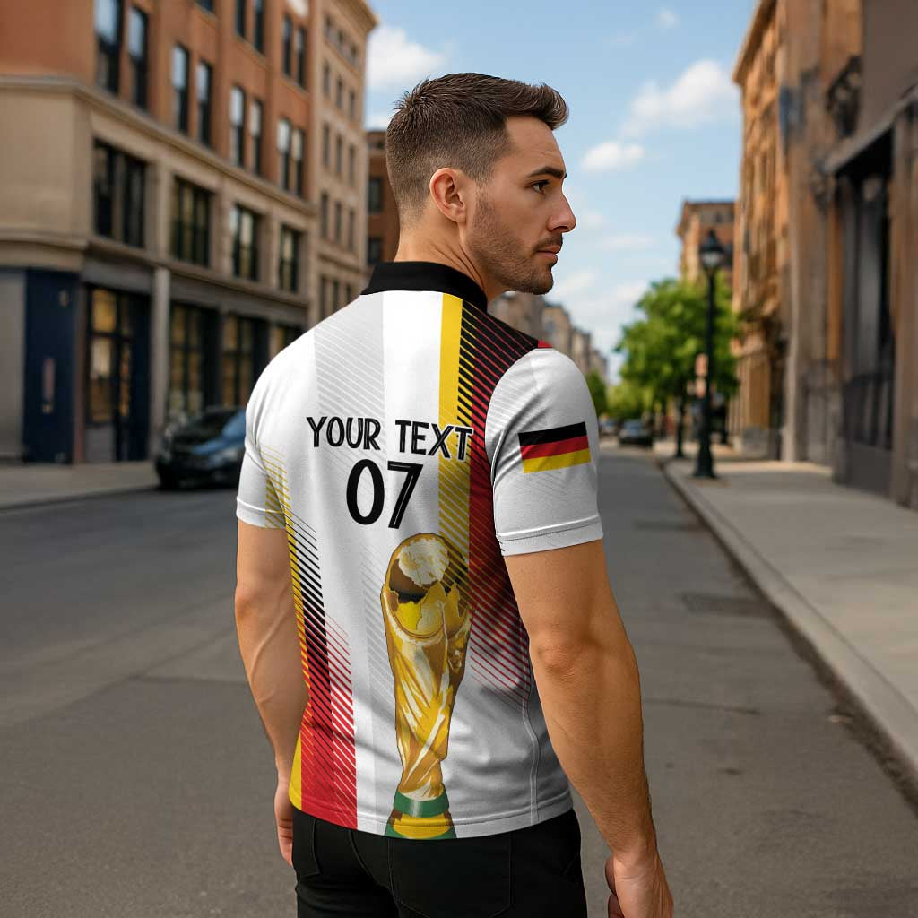 Germany Custom WC2026 Die Nationalelf Zipper Polo Shirt - Wonder Print Shop