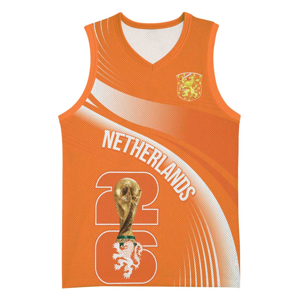Netherlands Custom Orange Lions WC2026 Basketball Jersey - Wonder Print Shop