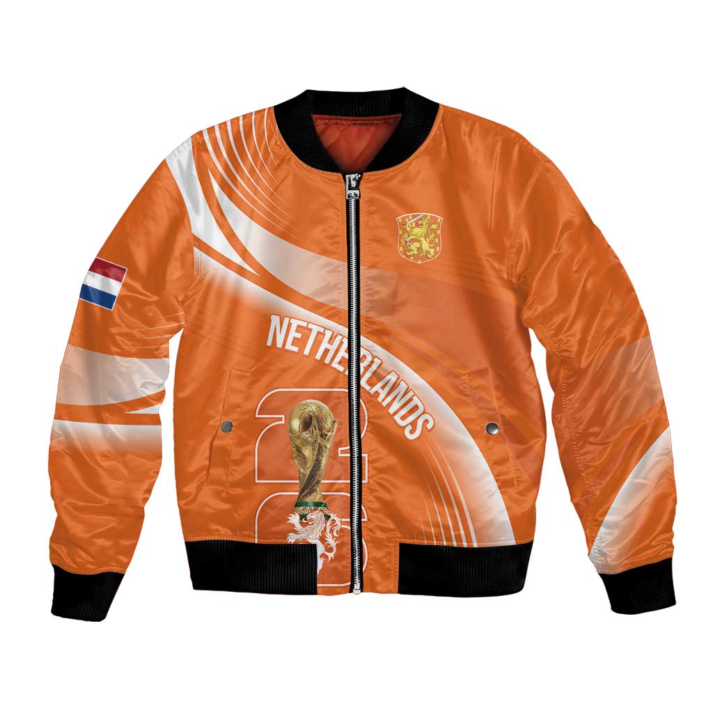 Netherlands Custom Orange Lions WC2026 Bomber Jacket - Wonder Print Shop