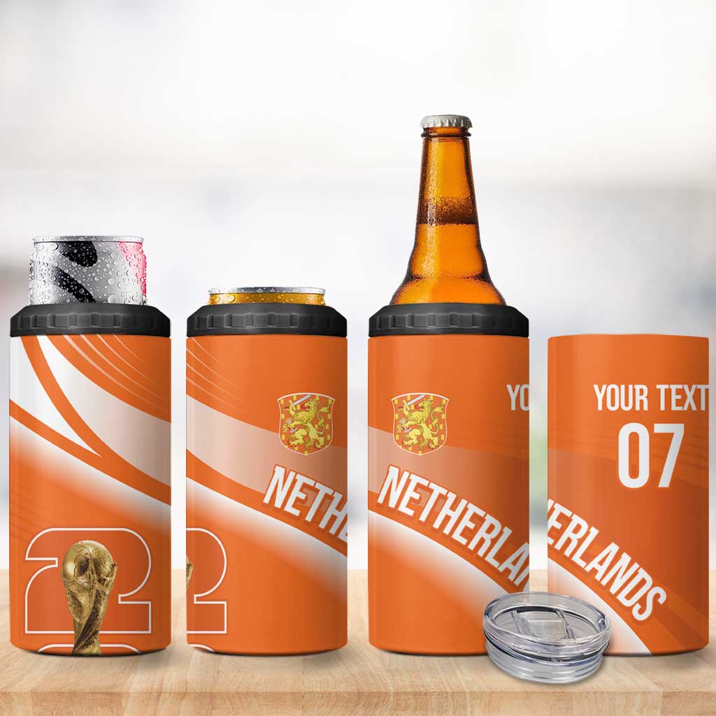 Netherlands Custom Orange Lions WC2026 4 in 1 Can Cooler Tumbler - Wonder Print Shop