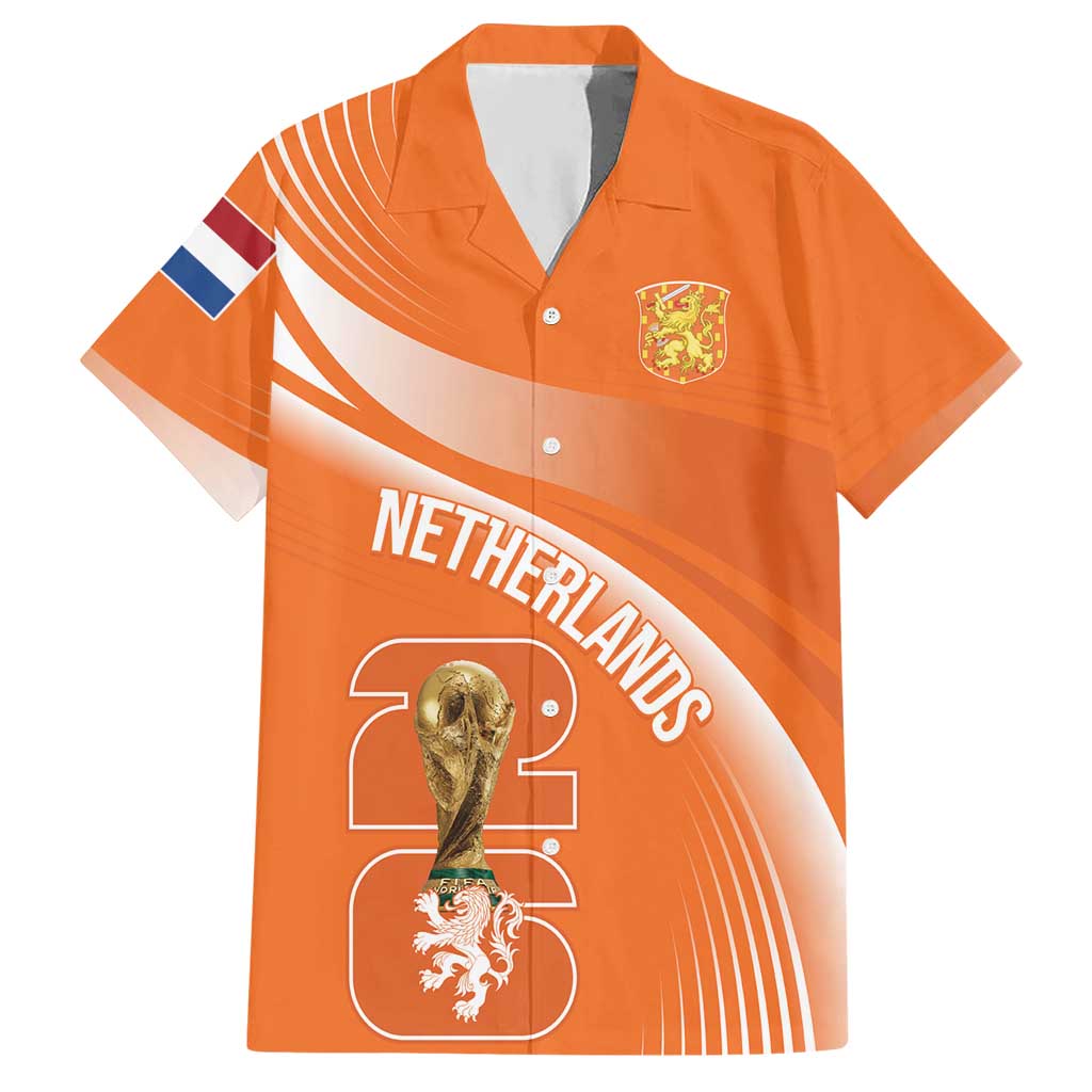 Netherlands Custom Orange Lions WC2026 Hawaiian Shirt - Wonder Print Shop