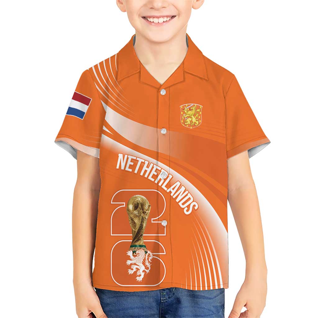 Netherlands Custom Orange Lions WC2026 Hawaiian Shirt - Wonder Print Shop