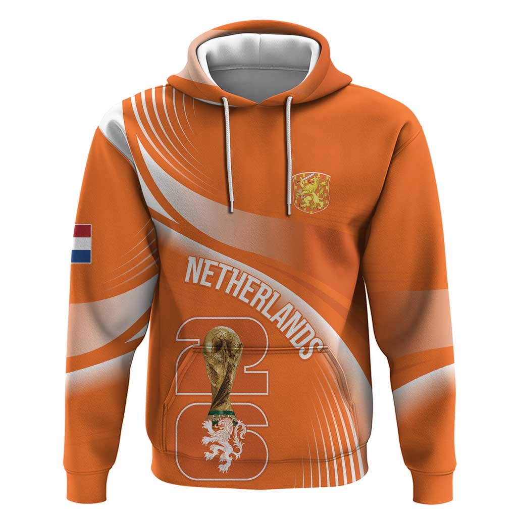 Netherlands Custom Orange Lions WC2026 Hoodie - Wonder Print Shop