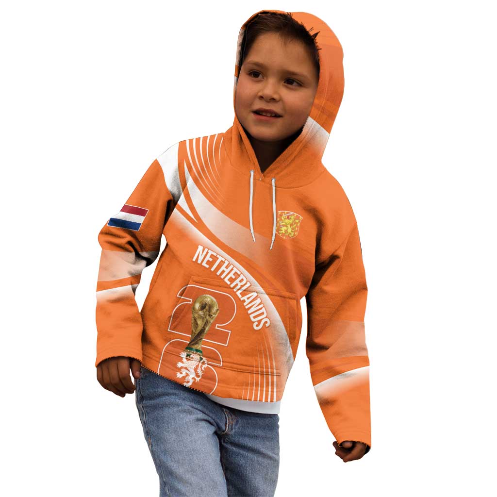 Netherlands Custom Orange Lions WC2026 Kid Hoodie - Wonder Print Shop