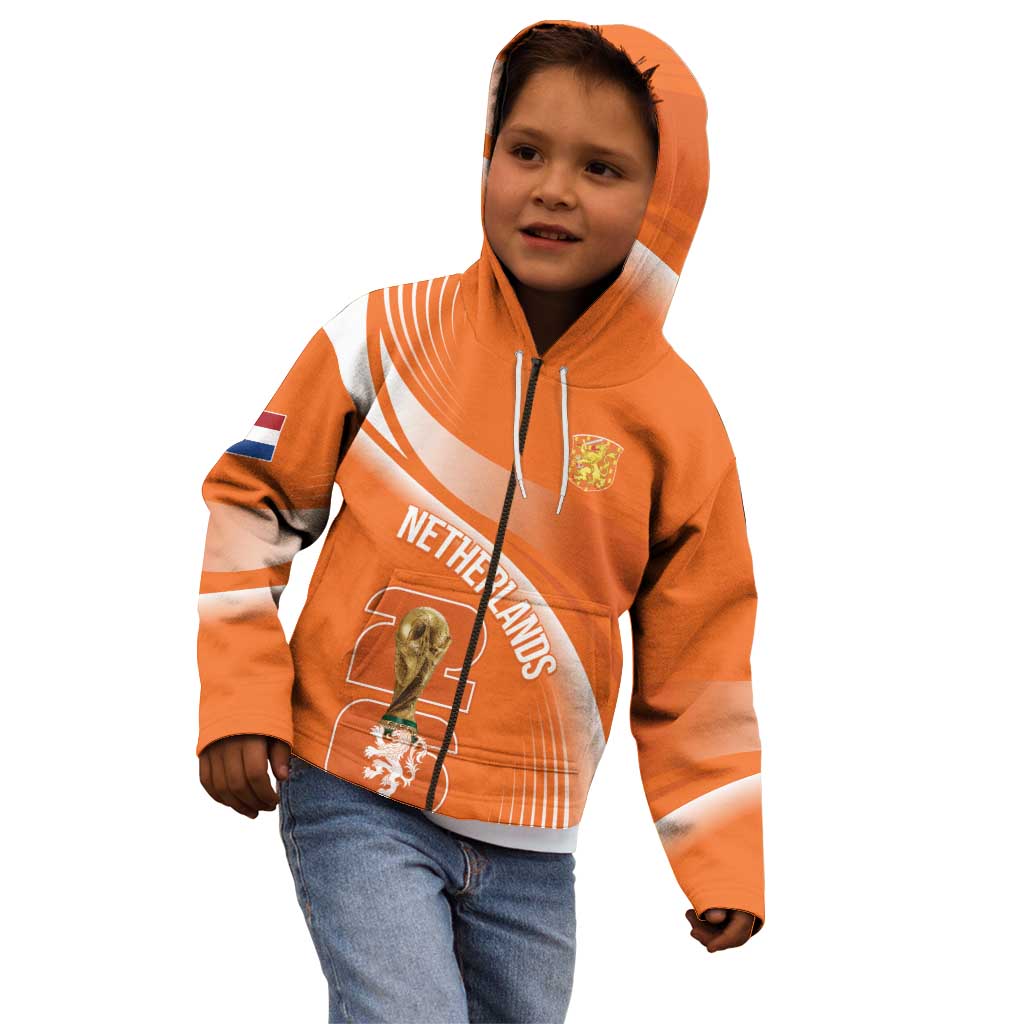 Netherlands Custom Orange Lions WC2026 Kid Hoodie - Wonder Print Shop