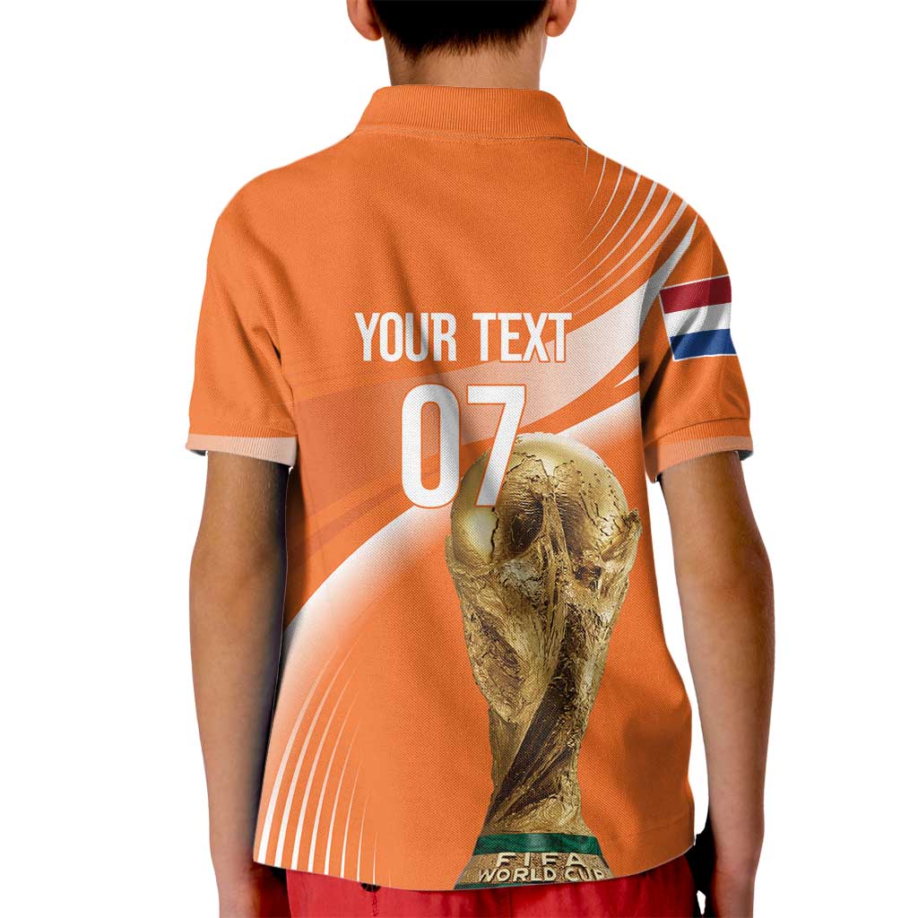 Netherlands Custom Orange Lions WC2026 Kid Polo Shirt - Wonder Print Shop