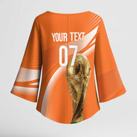 Netherlands Custom Orange Lions WC2026 Kimono Sleeve Blouse - Wonder Print Shop