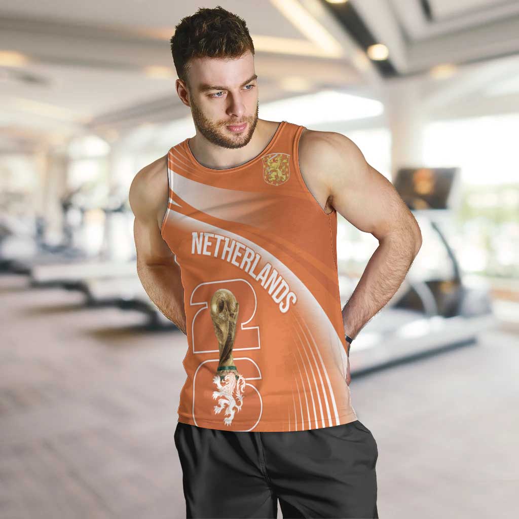 Netherlands Custom Orange Lions WC2026 Men Tank Top - Wonder Print Shop