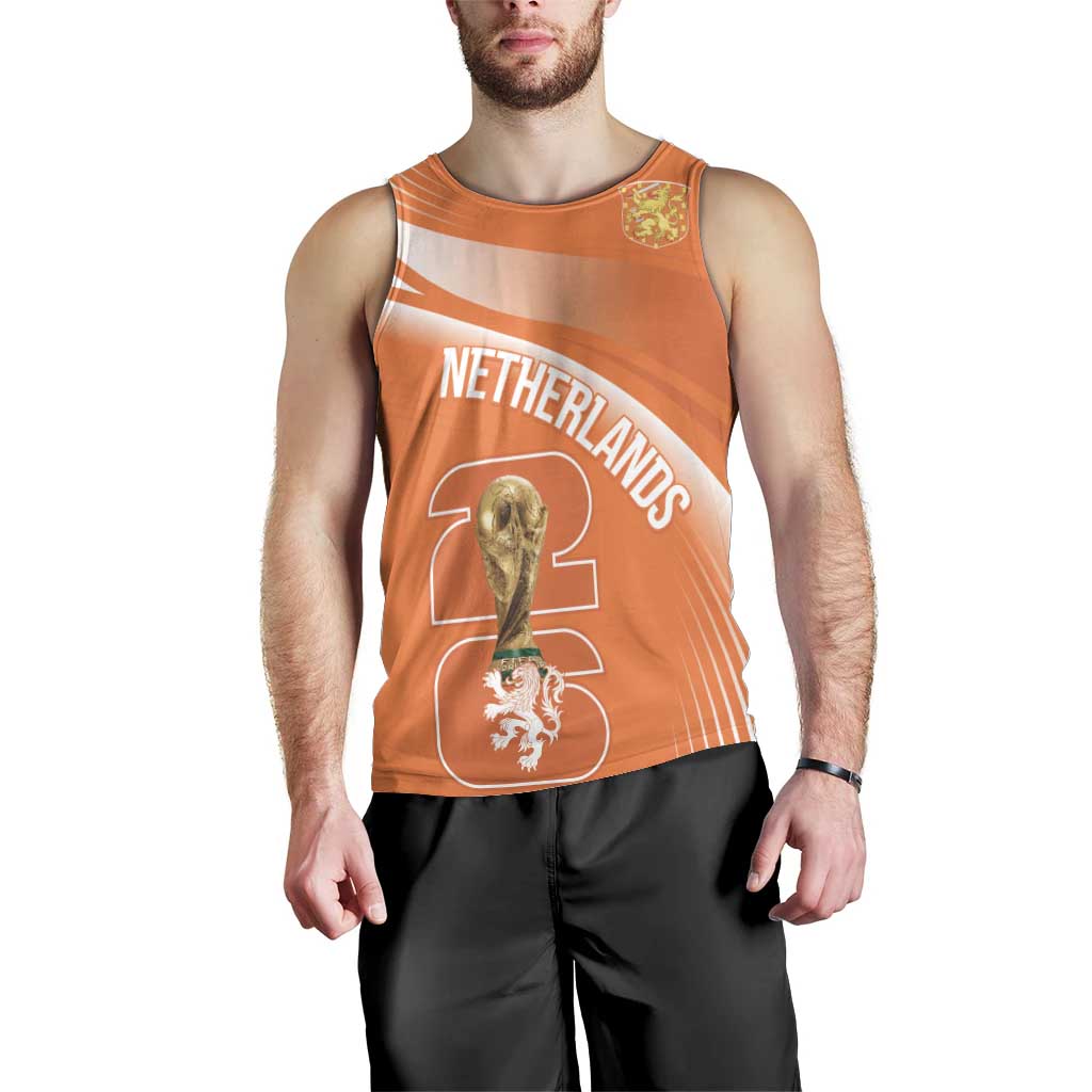 Netherlands Custom Orange Lions WC2026 Men Tank Top - Wonder Print Shop