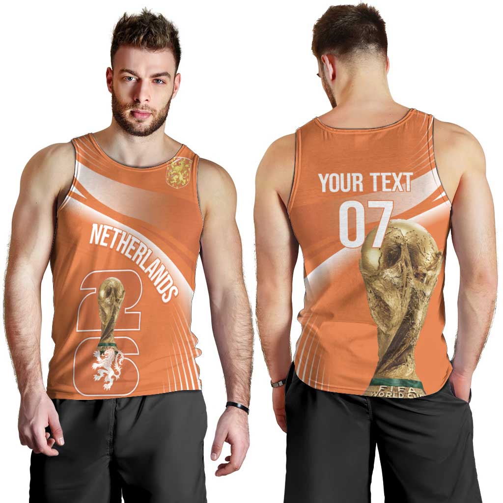 Netherlands Custom Orange Lions WC2026 Men Tank Top - Wonder Print Shop