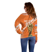 Netherlands Custom Orange Lions WC2026 Off Shoulder Sweater - Wonder Print Shop
