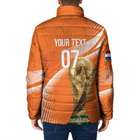 Netherlands Custom Orange Lions WC2026 Padded Jacket - Wonder Print Shop
