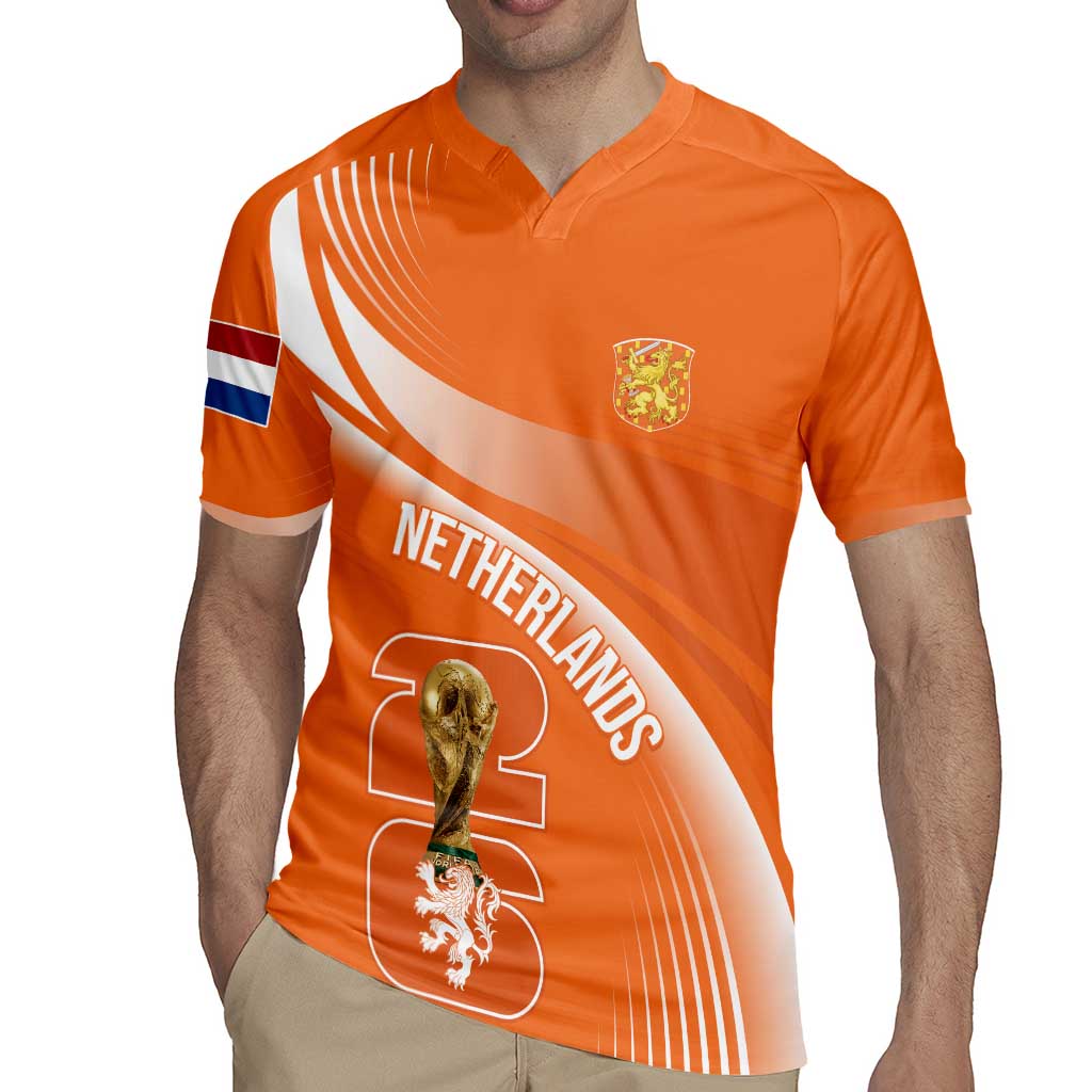 Netherlands Custom Orange Lions WC2026 Rugby Jersey - Wonder Print Shop