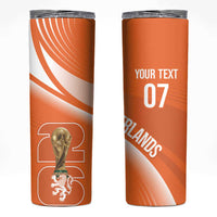 Netherlands Custom Orange Lions WC2026 Skinny Tumbler - Wonder Print Shop