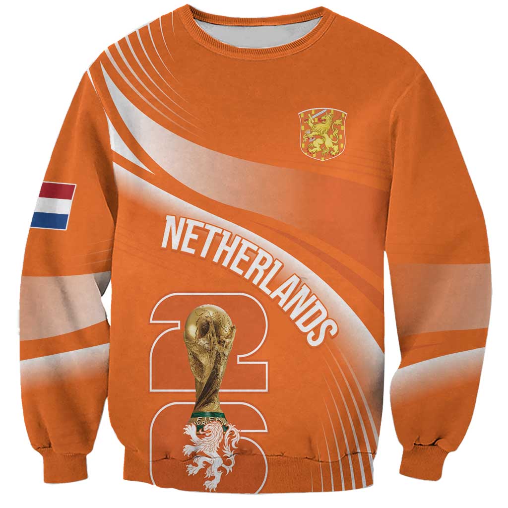 Netherlands Custom Orange Lions WC2026 Sweatshirt - Wonder Print Shop