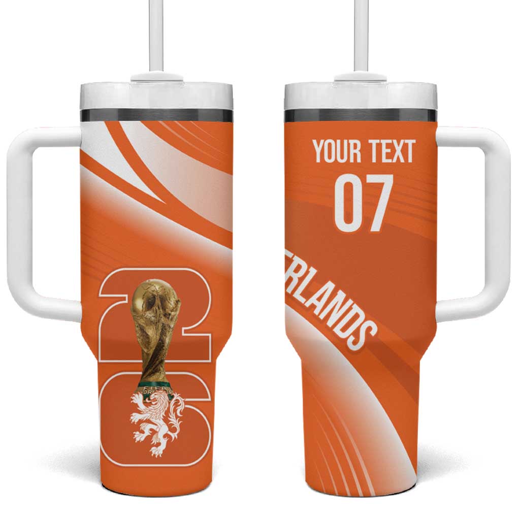 Netherlands Custom Orange Lions WC2026 Tumbler With Handle - Wonder Print Shop