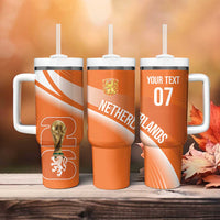 Netherlands Custom Orange Lions WC2026 Tumbler With Handle - Wonder Print Shop
