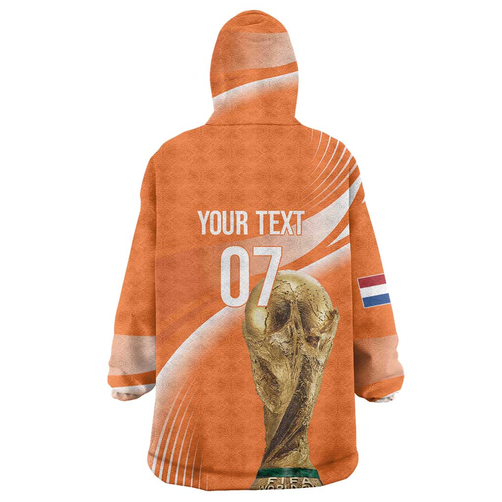 Netherlands Custom Orange Lions WC2026 Wearable Blanket Hoodie - Wonder Print Shop